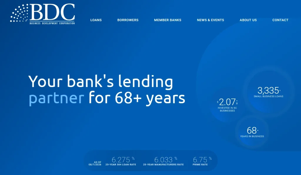 Business Development Corporation Finance Web Design