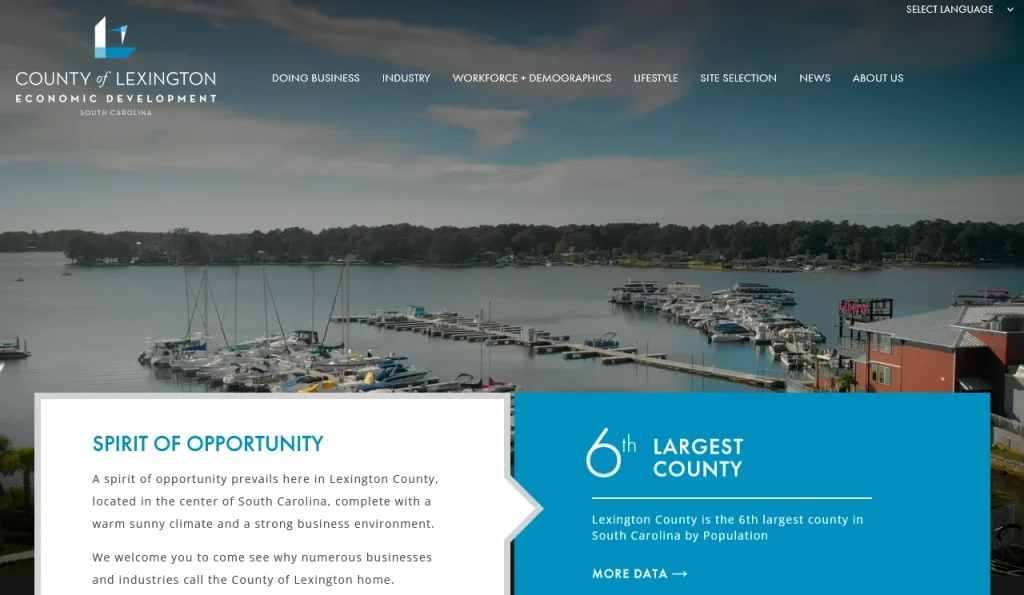 Lexington County Economic Development Web Design Case Study