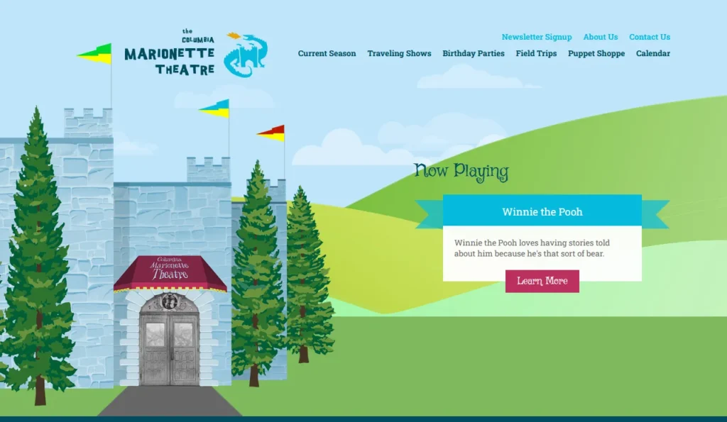 Columbia Marionette Theatre Website Case Study